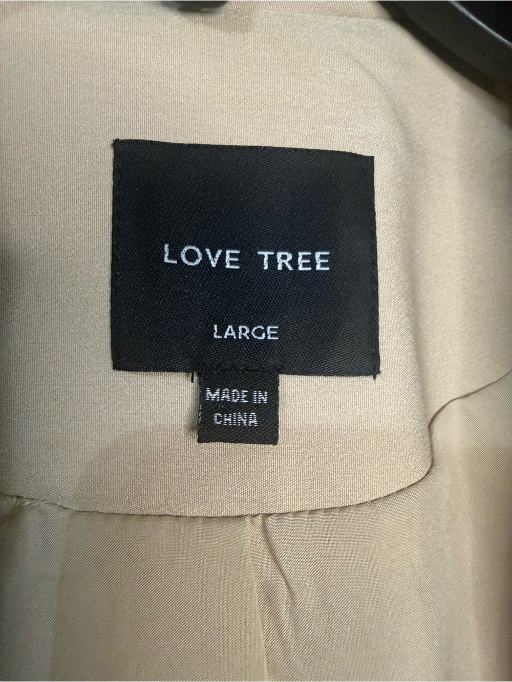 Love Tree Beige Open-Front Roll-Sleeve Blazer - Picture 5 of 8